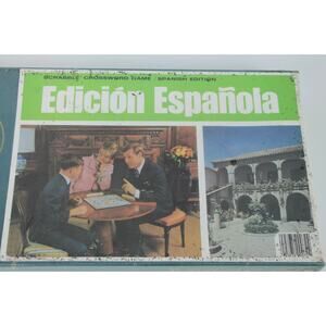 Scrabble Crossword Game Vintage 1960's Spanish Edition Edicion Espanola
